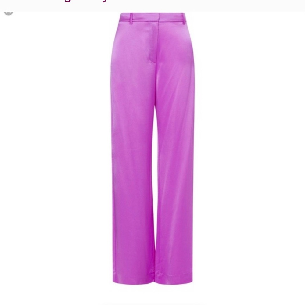 Something Navy Vibrant Purple Satin Blouse